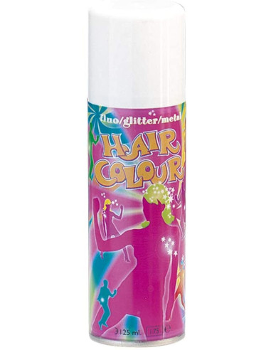 Sprayhårfärg, metallicvit, 125 ml