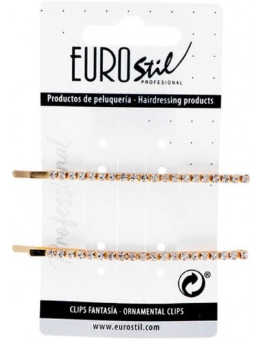 Hårspännen, guldfärgade, med strass,...