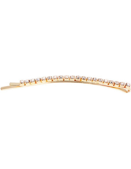Hårspännen, guldfärgade, med strass, 2 st