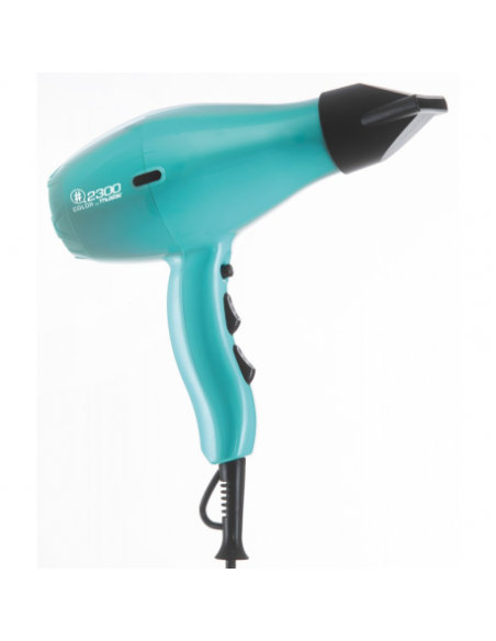 Hårtork 2300 färger, 1800-2100W, 19 cm, 480 gr, ljusblå färg