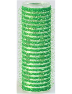 Hårrullar, 21 mm, gröna 12 st