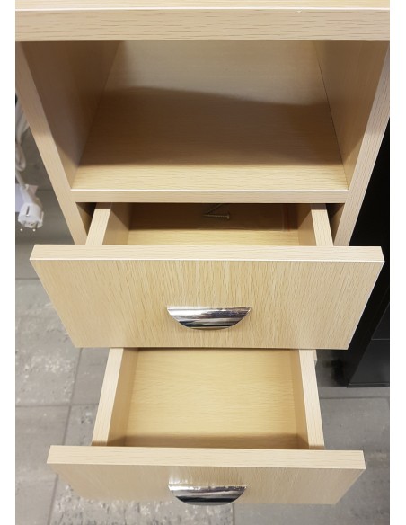 Manikyrbord Master II med dammutsug och 3 lådor, brunt, 120 × 46 × 75 cm