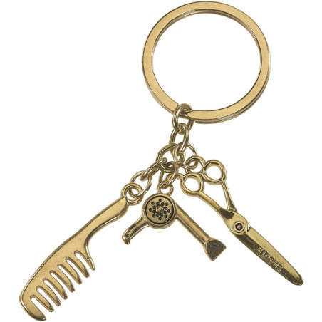 Nyckelring med frisörsymboler