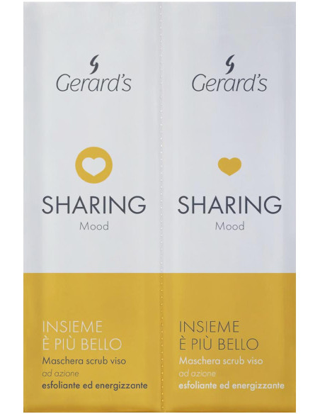 SHARING MOOD Ansiktsskrubb/mask, energigivande, med peeling 10+10ml