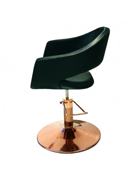 Frisörstol Milano med rosa GULD-underrede