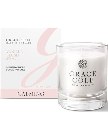 GRACE COLE Svece, aromātiska Sārtā vaniļa/peonija 200g