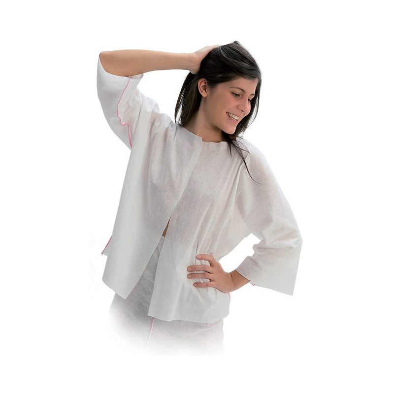 Blouse for procedures, non-woven material, disposable, 1pcs.