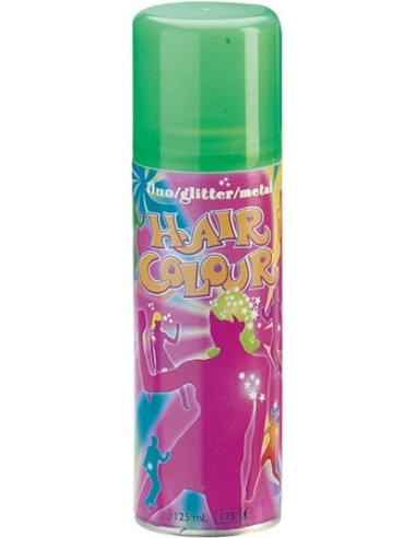 Hair color spray, green sparkle, 125ml