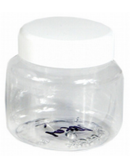 Behållare med lock för kräm eller puder, transparent 250 ml