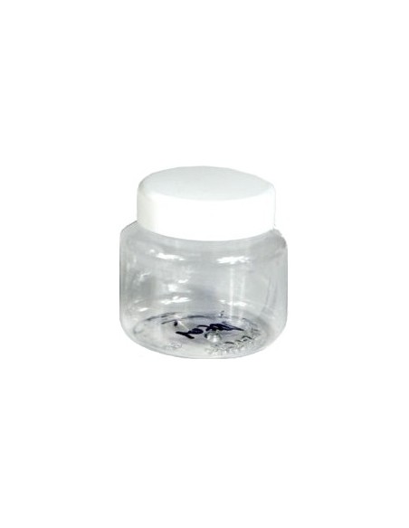 Behållare med lock för kräm eller puder, transparent 250 ml