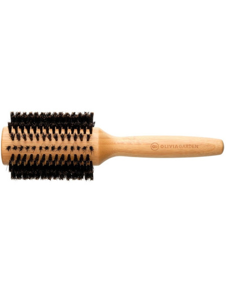 OLIVIA GARDEN Bamboo Touch Blowout hårborste, vildsvinsborst, antistatisk, Ø40