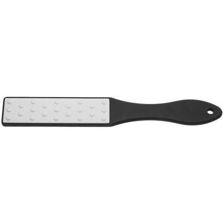 INOX Pedikyrfil, dubbelsidig, svart gummerat handtag
