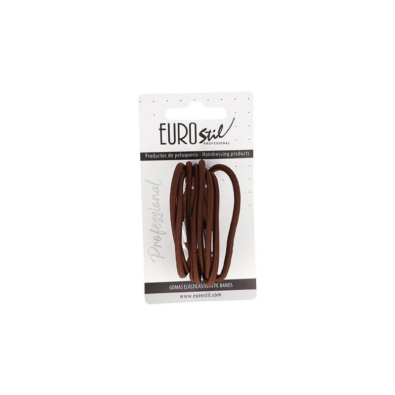 Elastiska hårband, bruna, 8 st