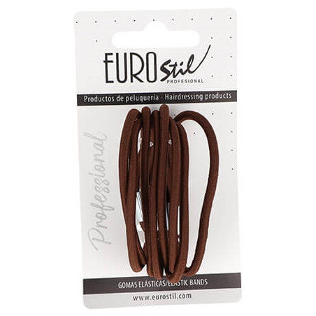 Elastiska hårband, bruna, 8 st
