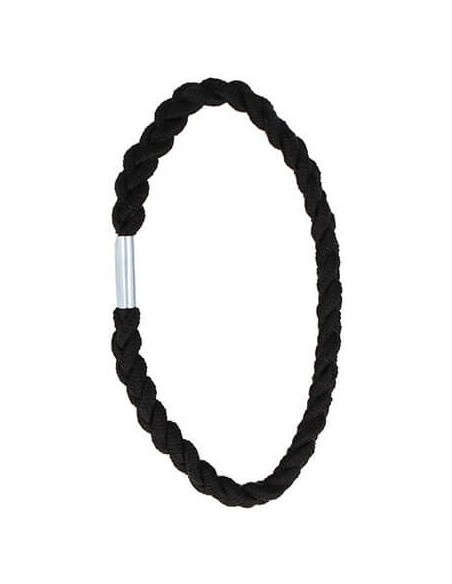 Elastiska hårband, flätade, elastiska, svarta, 8 st