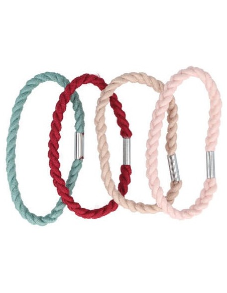 Hårband, flätade, beige 8 st
