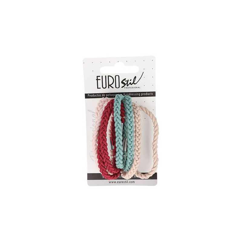 Hårband, flätade, beige 8 st