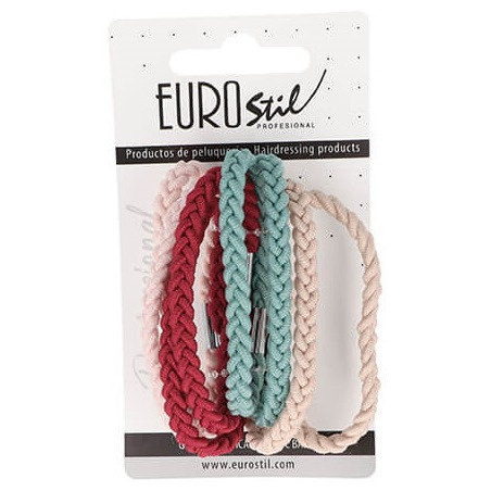 Hårband, flätade, beige 8 st