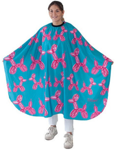 Skärande kappa, blå med...