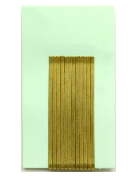 Hårspännen, vågiga, 60 mm, guldfärgade, matta, rundade ändar, 12 st