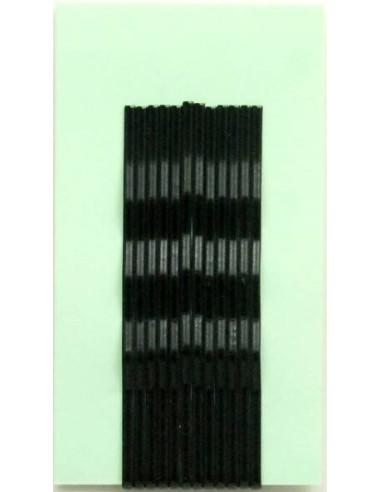 Hårspännen, vågiga, 7 cm, svarta, 12 st.