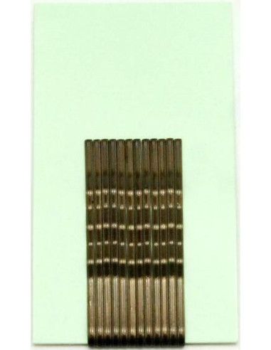 Hårspännen, vågiga, 5 cm, bruna, 12 st.