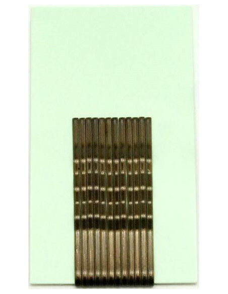 Hårspännen, vågiga, 5 cm, bruna, 12 st.