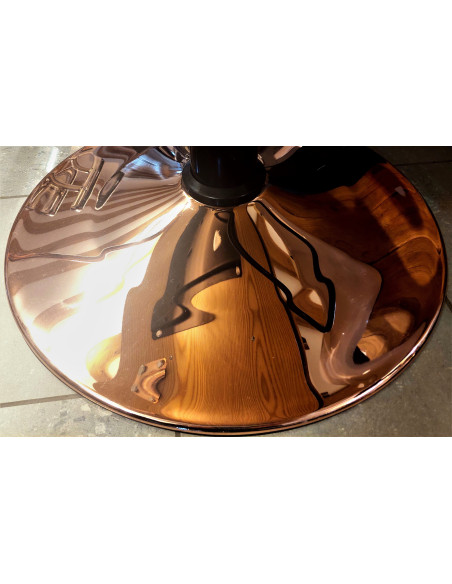 Frisörstol Soho med guldbas, Grå