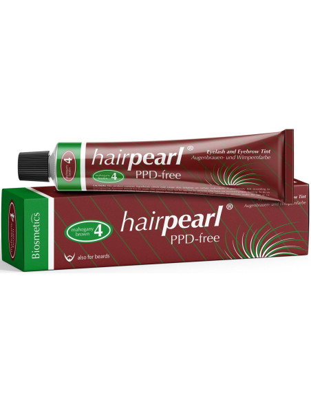 Hairpearl ögonfrans- och ögonbrynsfärg, PPD-fri, nr 4 – Mahogany Brown 20ml