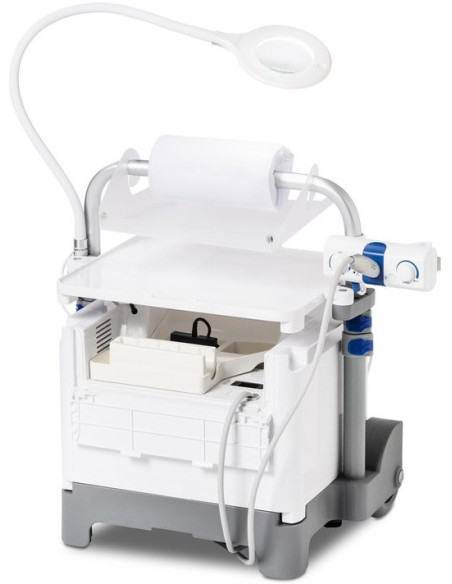 FLYBOX SPRAY pedikyrmaskin / mobil arbetsstation med Pododent NT100 Non-Optic