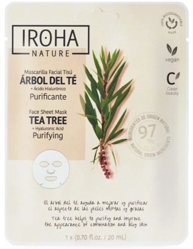 IROHA NATURE Ansiktsmask TEA TREE +...