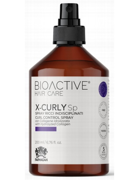 BIOACTIVE X-CURLY Spray för att strukturera och kontrollera lockigt hår 200ml