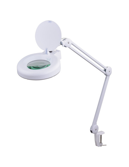 Förstoringslampa, bordsmonterad, LED, 5 dioptrier