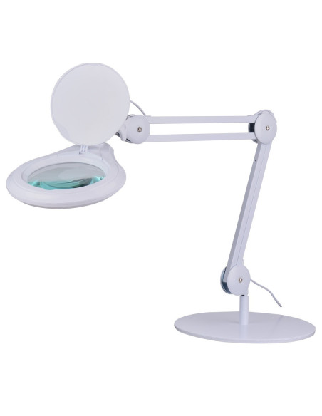 Förstoringslampa med bordsstativ, LED, 5 dioptrier, 4 ljuslägen