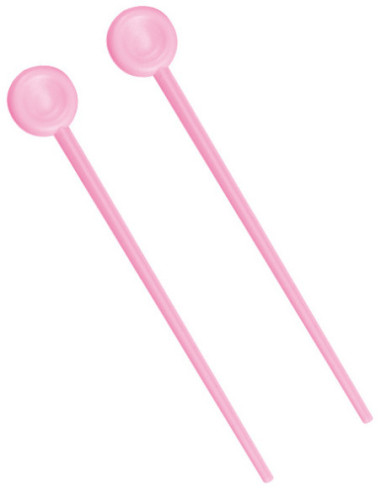 Nålar för rullar, plast, rosa, 36 st.