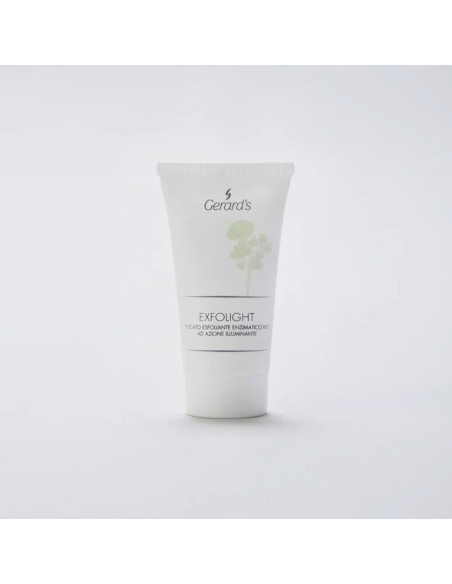 Gerard's EXFOLIGHT skonsam enzympeeling för ansiktet med aloe och trollhassel utan slipande mikrogranulat, 50 ml