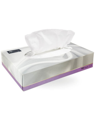 Facial Tissues, paper, 2-ply, 100 gab.