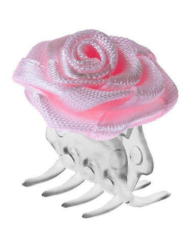 Hårspänne, dekoration med ros, rosa,...