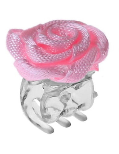 Hårspänne, dekoration med ros, rosa,...