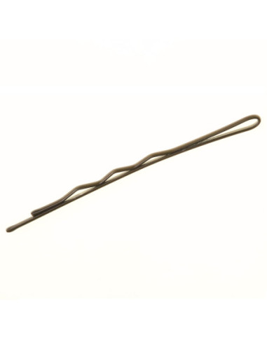 Hårspännen, vågiga, 6 cm, bruna, 100 st.
