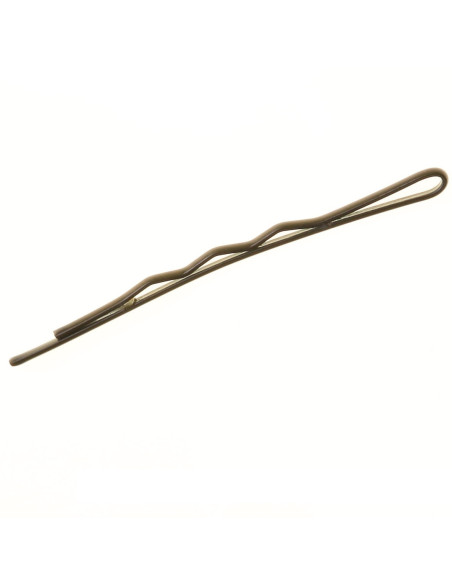 Hårspännen, vågiga, 5 cm, bruna, 100 st.