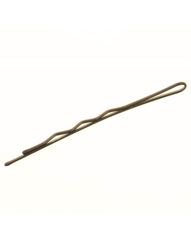 Hårspännen, vågiga, 6 cm, bruna, 12 st.