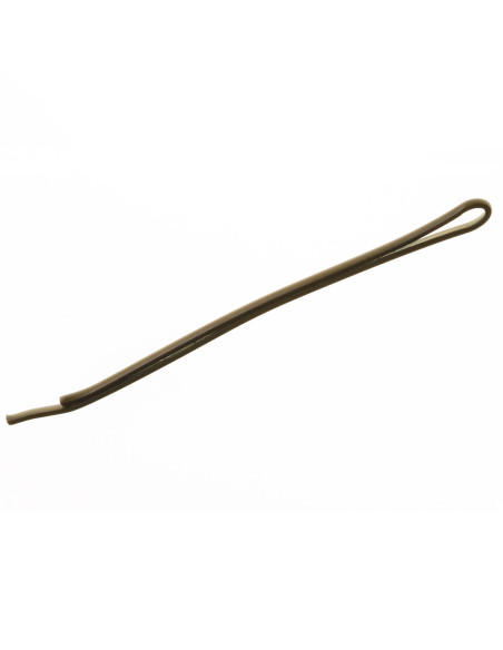 Hårspännen, släta, 6 cm, bruna, 12 st