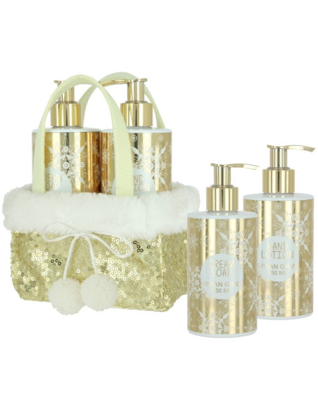 VIVIAN GRAY GOLDEN GLITTERS handvårdsset med tvål och lotion, 2 × 250 ml