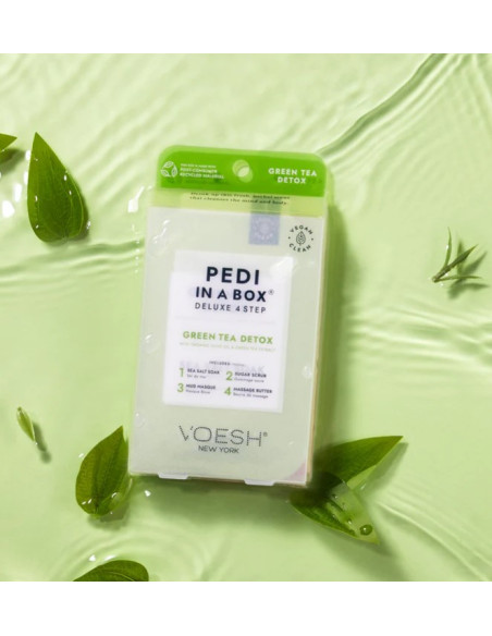 VOESH - PEDI IN A BOX Fotset Grönt te Detox, renande, 4 produkter