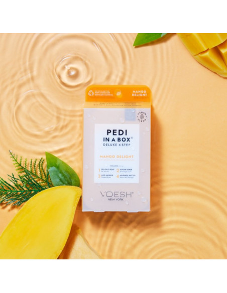 VOESH - PEDI IN A BOX Mango Delight fotset, för välbefinnande, 4 produkter