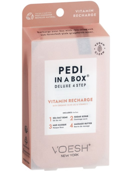 VOESH - PEDI IN A BOX Fotset Vitamin C Recharge, 4 produkter