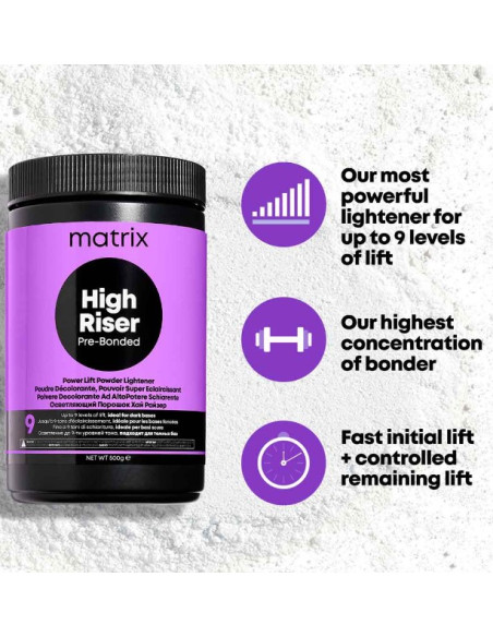 LIGHT MASTER HIGH RISER PRE-BONDED vitgörande pulver 500gr