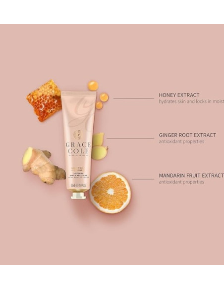 GRACE COLE Hand- och nagelkräm (Ginger Lily/Mandarin) 30ml