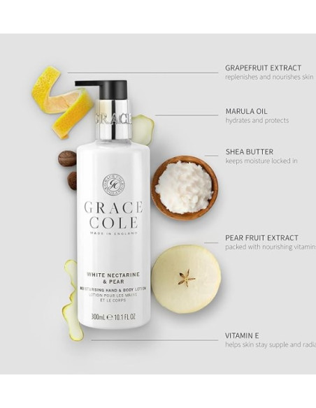 GRACE COLE Bodylotion (Vit nektarin/päron) 300ml